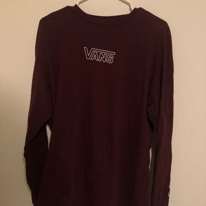 *WORN ONCE* Maroon Vans Long Sleeve Shirt